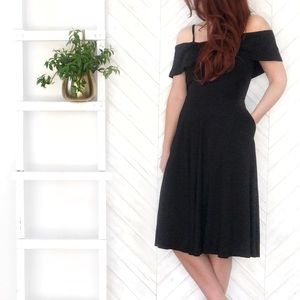 Leith Off the Shoulder Black Dress